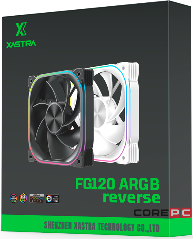 Вентилятор для корпуса XASTRA FG120W ARGB reverse White (FG120-1WA-SRX)