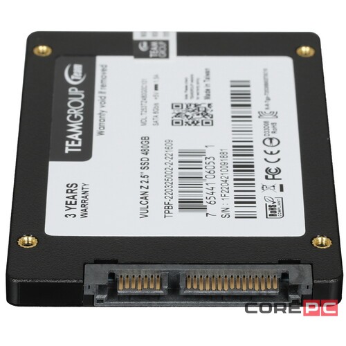 Твердотельный накопитель Team Group 480 Gb T-FORCE VULCAN Z T253TZ480G0C101