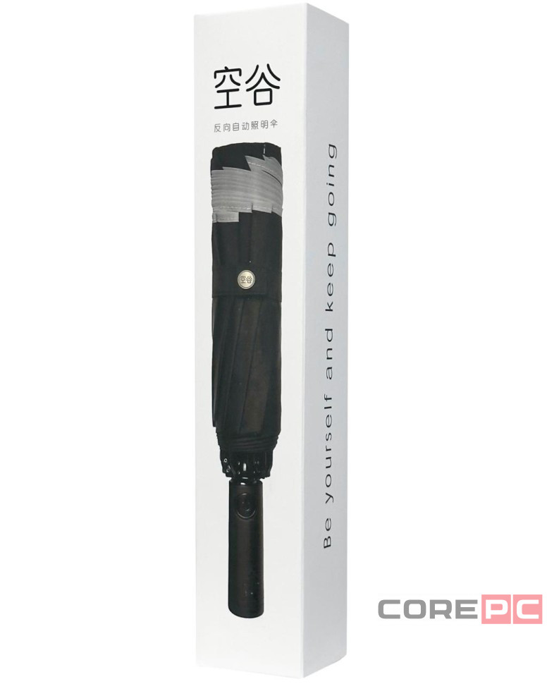 Зонт Xiaomi KongGu Reverse Ten Bone Automatic Lighting Umbrella с фонариком черный
