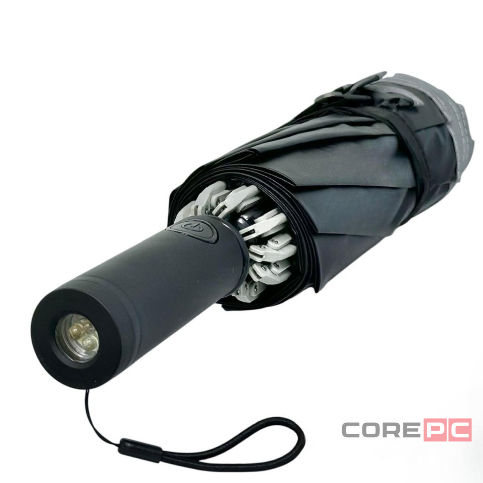 Зонт Xiaomi KongGu Reverse Ten Bone Automatic Lighting Umbrella с фонариком черный
