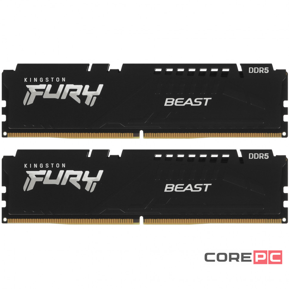 Оперативная память 32 Gb 6400 MHz Kingston FURY Beast Black KF564C32BBEK2-32