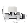 Набор термостатический прямой Royal Thermo Design 1/2quot;М30х1,5 (Хром)
