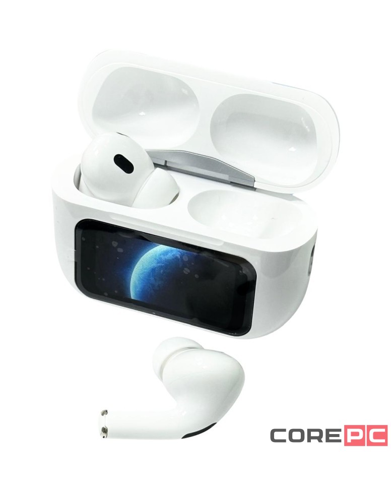 Беспроводные наушники TWS с дисплеем Earphone Y16 BT5.3/4ч/ANC/ENC белые