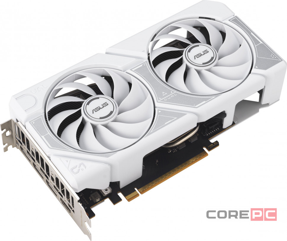 Видеокарта ASUS (DUAL-RTX5060-O8G-WHITE) GeForce RTX 5060 8GB DUAL WHITE OC 90YV0N15-M0NA00)