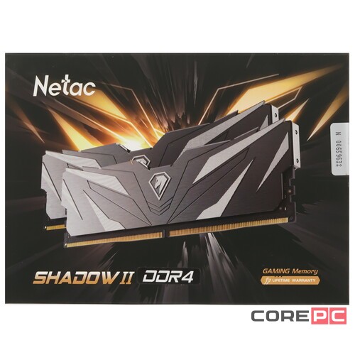 Оперативная память 16 Gb 3200 MHz NETAC SHADOW II Gray-Black (NTSWD4P32DP-16K)