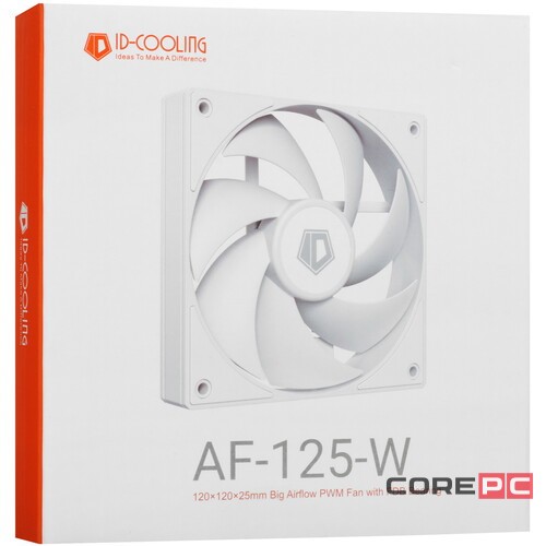 Вентилятор для корпуса ID-COOLING AF-125-W White PWM