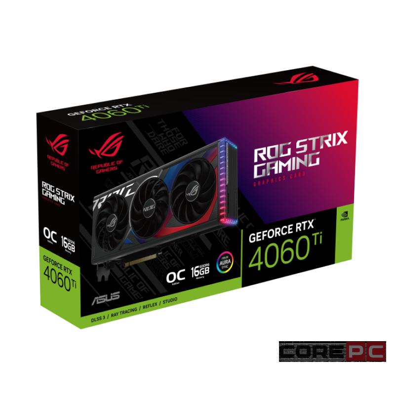Видеокарта ASUS (ROG-STRIX-RTX4060TI-O16G-GAMING) GeForce RTX 4060 TI 16GB ROG STRIX OC 90YV0JI0-M0NA00