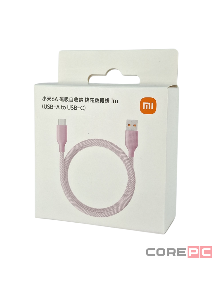 Usb Кабель-зарядка Xiaomi USB на Type-C 6A 1м BHR9836CN магнитный розовый