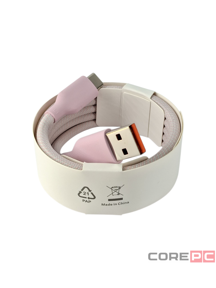 Usb Кабель-зарядка Xiaomi USB на Type-C 6A 1м BHR9836CN магнитный розовый