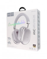 Стереонаушники Bluetooth полноразмерные Hoco W35 Max ANC BT5.3/45ч серебристые