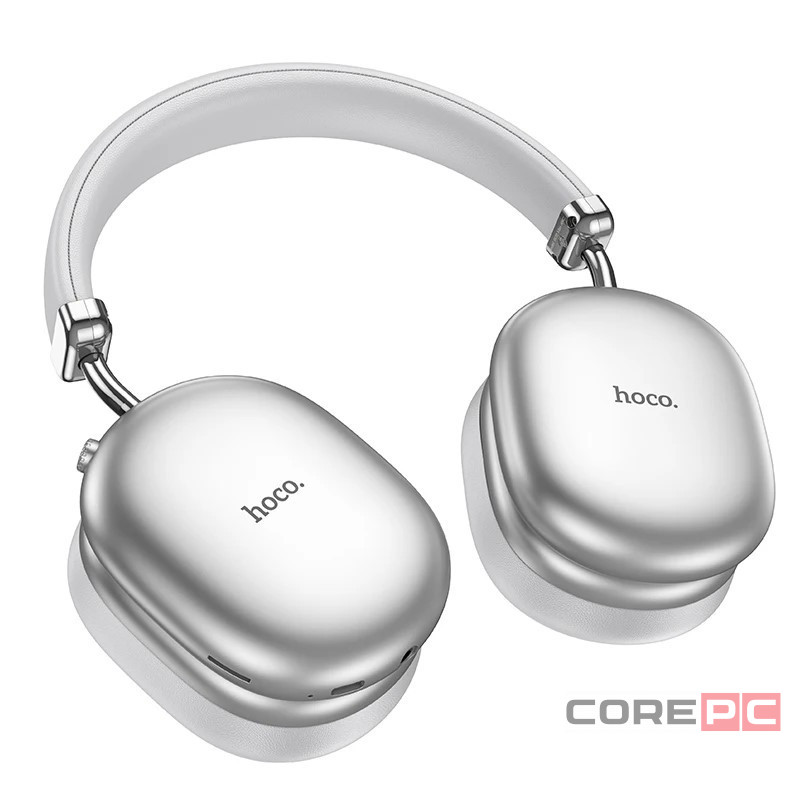 Стереонаушники Bluetooth полноразмерные Hoco W35 Max ANC BT5.3/45ч серебристые