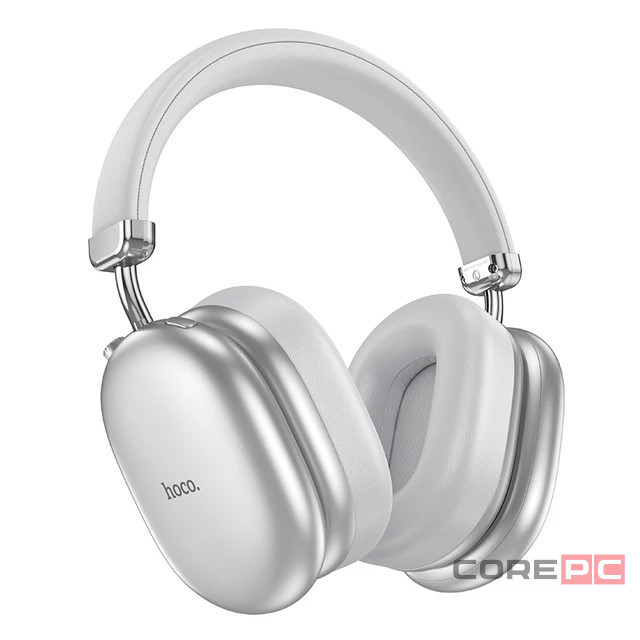 Стереонаушники Bluetooth полноразмерные Hoco W35 Max ANC BT5.3/45ч серебристые