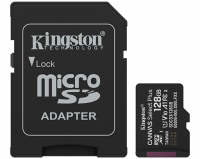 micro SDXC карта памяти Kingston 128 Class10 UHS-I Canvas Select Plus с адапт.(SDCS3/128GB) черный