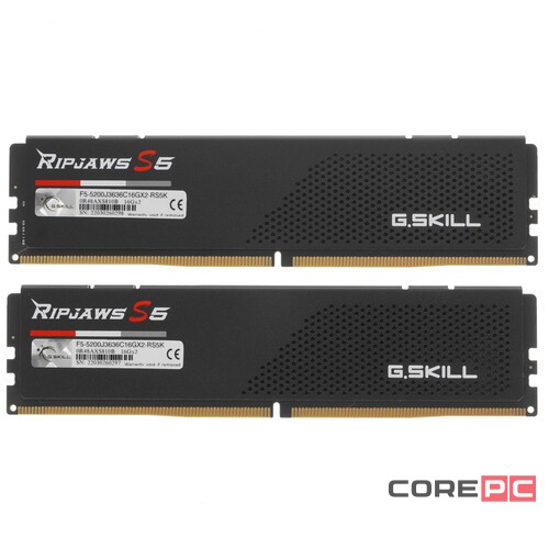Оперативная память 32 Gb 5200 MHz G.Skill RIPJAWS S5 Black (F5-5200J3636C16GX2-RS5K)