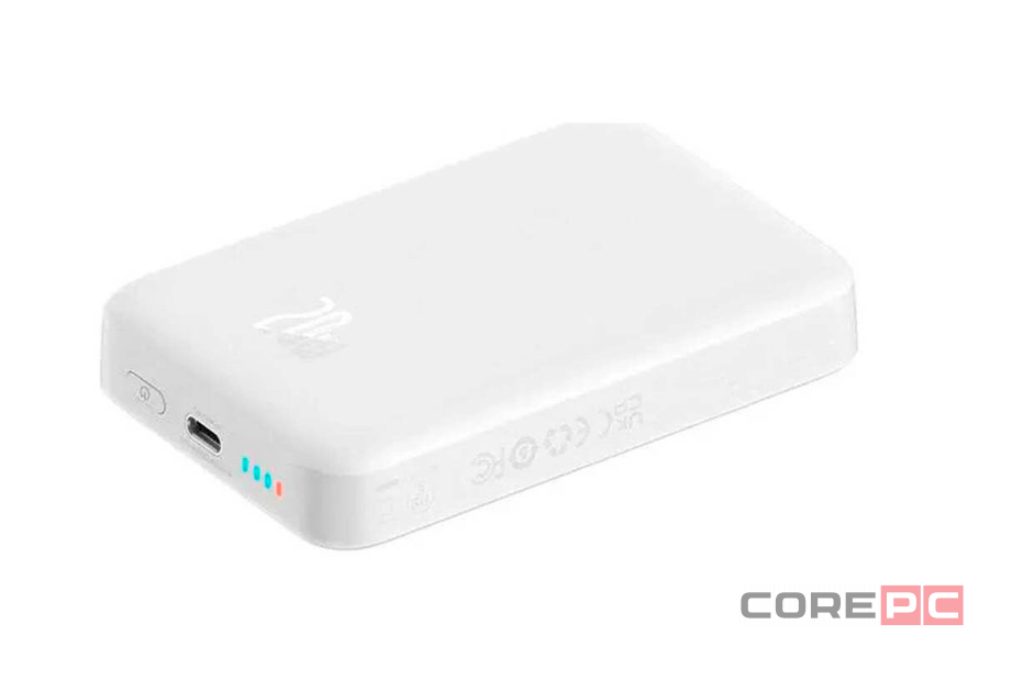 Powerbank с беспроводной зарядкой Baseus Magnetic Mini Air Slim 10000mAh 20W (P10059001223-00) белый