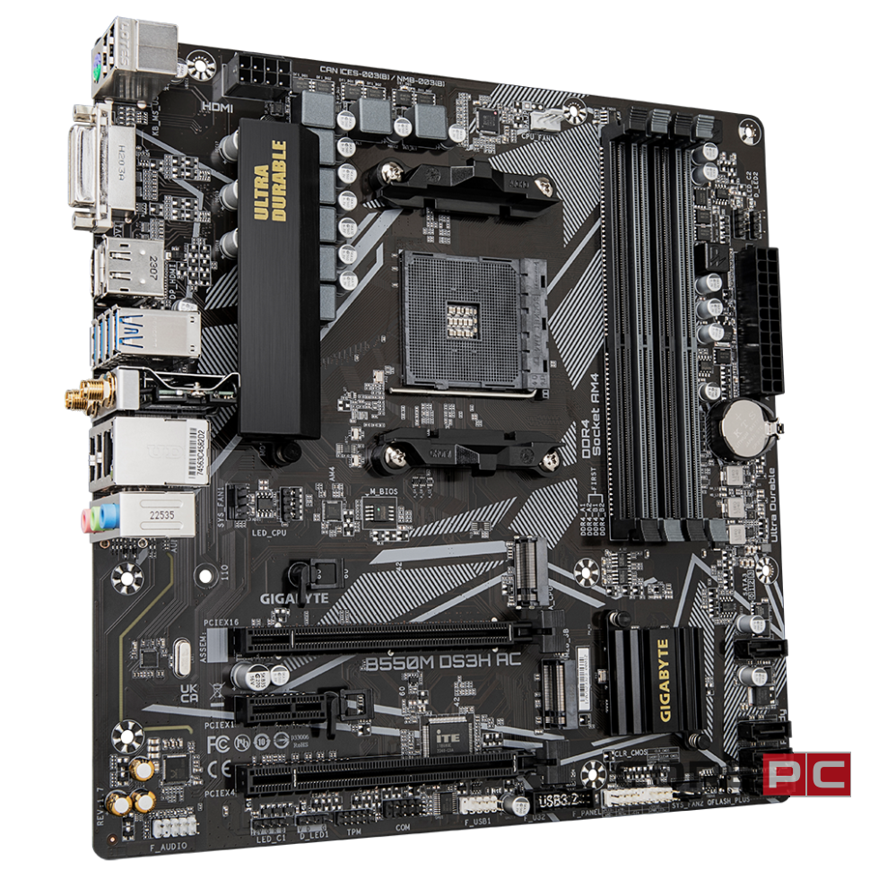 Материнская плата Gigabyte B550M DS3H AC 1.7