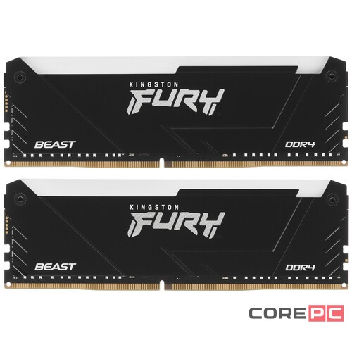 Оперативная память 32 Gb 3200 MHz Kingston FURY Beast RGB Black (KF432C16BB2AK2/32)
