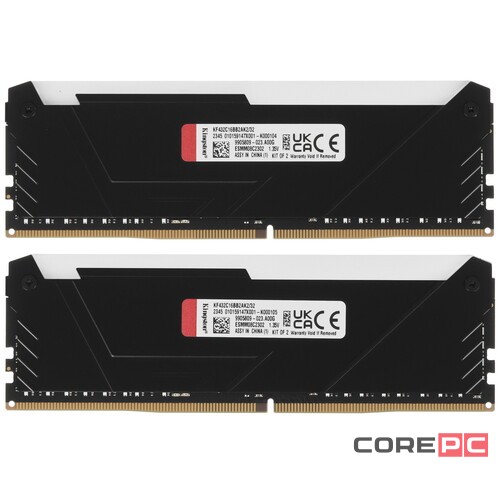 Оперативная память 32 Gb 3200 MHz Kingston FURY Beast RGB Black (KF432C16BB2AK2/32)