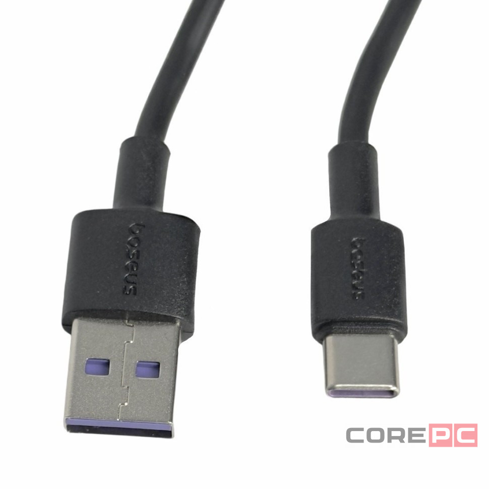 Автомобильное заряд. устр. Baseus Golden Contactor 1USB/1C с каб. Type-C (TZCCJD-0G) серое