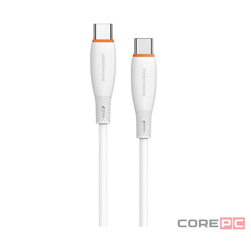 Сетевое зар. устр. Keephone Thomas KP-EB010 2C 45W Gan с кабелем Type-C на Type-C белое