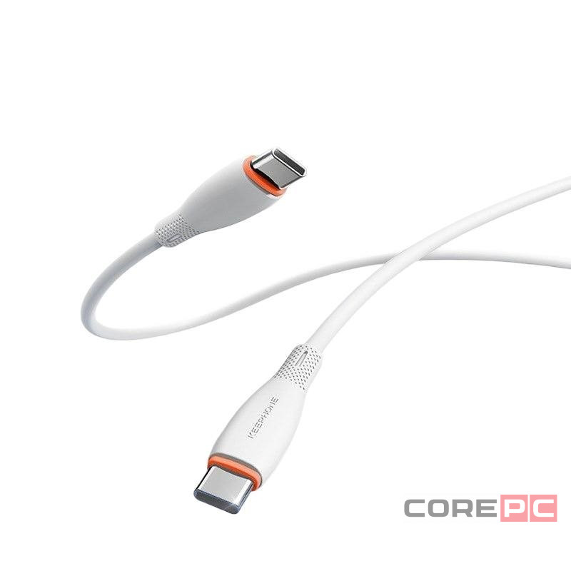 Сетевое зар. устр. Keephone Thomas KP-EB010 2C 45W Gan с кабелем Type-C на Type-C белое