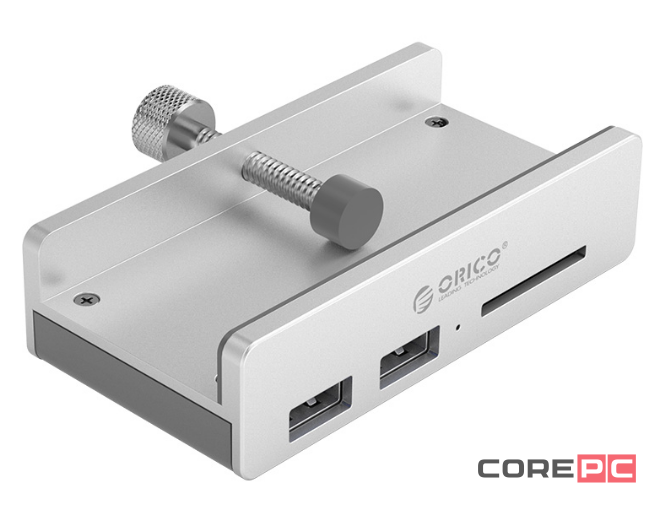 USB-хаб Orico MH2AC 2xUSB3.0/SD серебристый