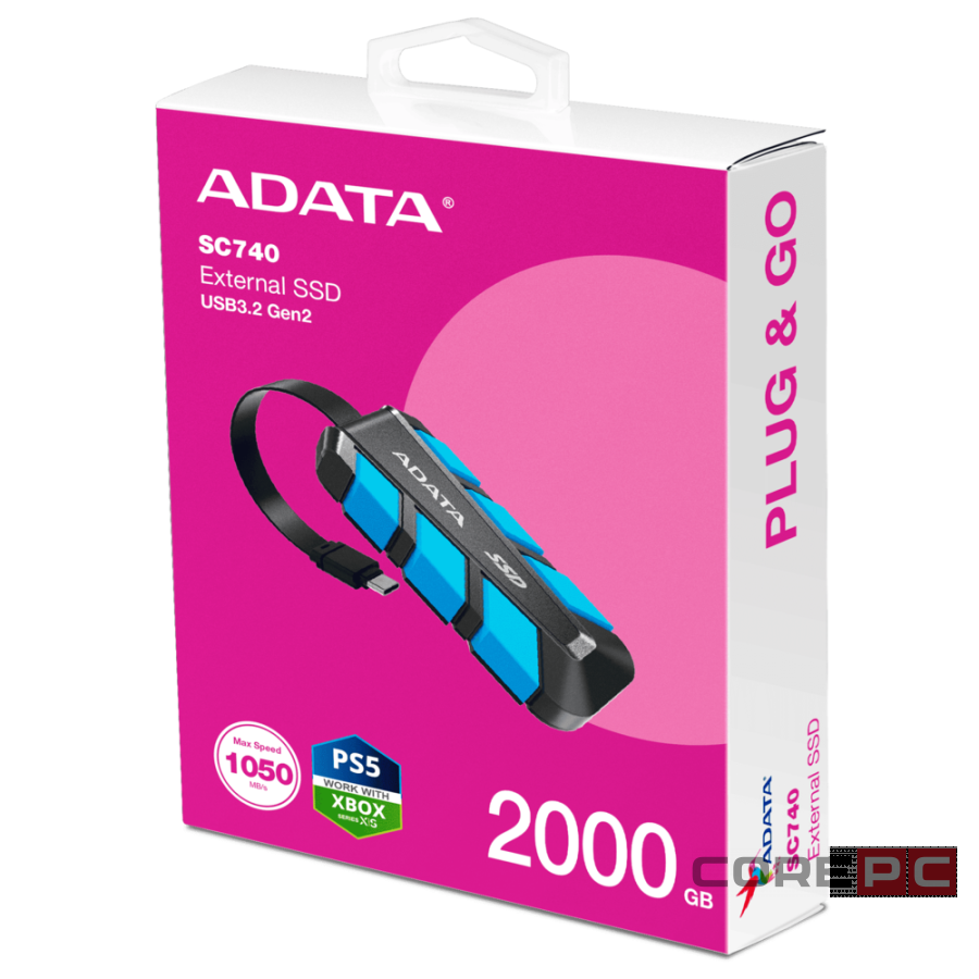 Внешний SSD ADATA XPG 2000 Gb SC740 Blue/Black (SC740-2000G-CBU)