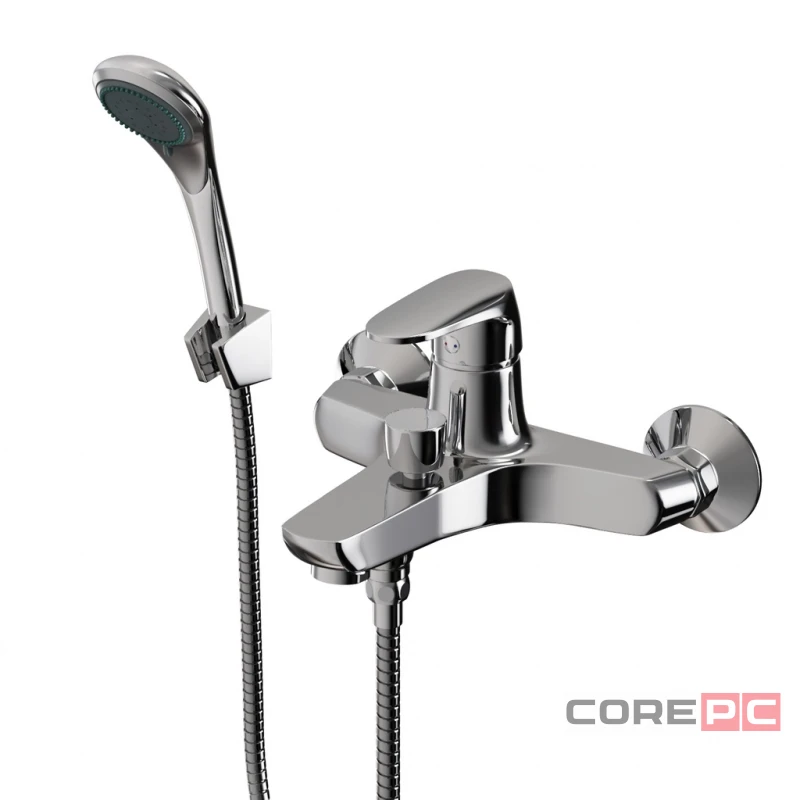 Смеситель для ванны MIXLINE МЛ08-01/ML08-01, рычажное управление, цвет хром