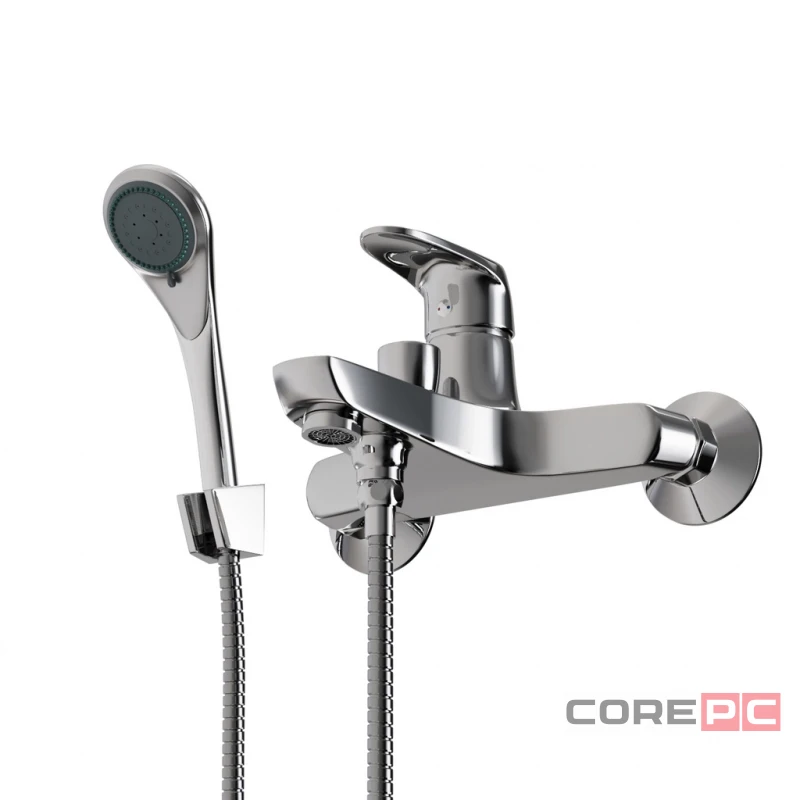 Смеситель для ванны MIXLINE МЛ08-01/ML08-01, рычажное управление, цвет хром