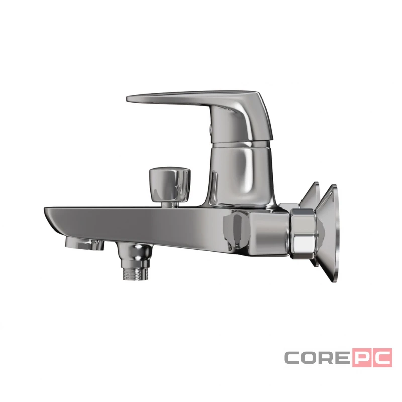 Смеситель для ванны MIXLINE МЛ08-01/ML08-01, рычажное управление, цвет хром