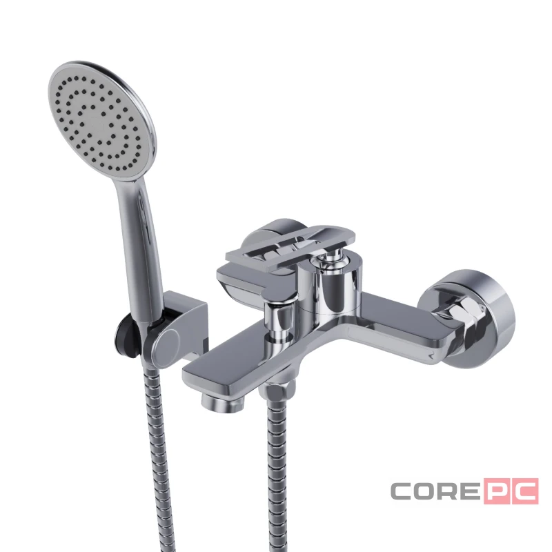 Смеситель для ванны MIXLINE МЛ28-01/ML28-01, рычажное управление, цвет хром