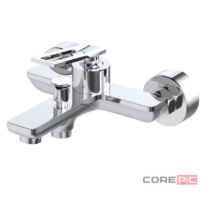 Смеситель для ванны MIXLINE МЛ28-01/ML28-01, рычажное управление, цвет хром