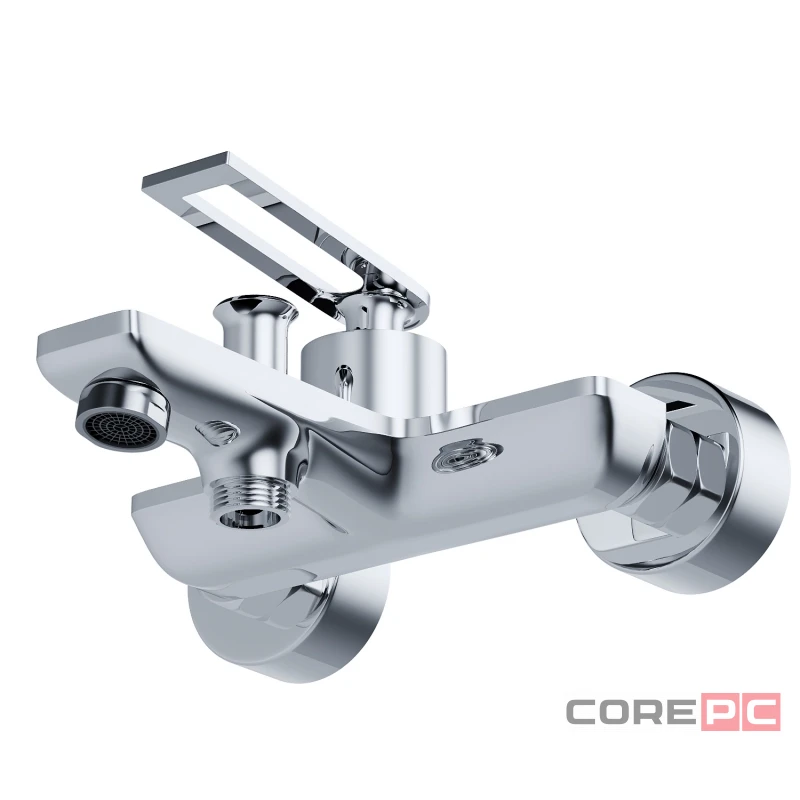 Смеситель для ванны MIXLINE МЛ28-01/ML28-01, рычажное управление, цвет хром