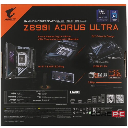 Материнская плата Gigabyte Z890I AORUS ULTRA