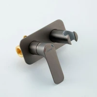 Смеситель для гигиенического душа Gappo G7248-92, рычажное управление, цвет оружейная сталь
