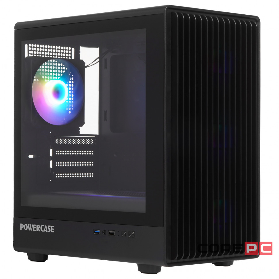 Компьютерный корпус Powercase Mistral Micro C4B ARGB Black (CMMCB-A4)