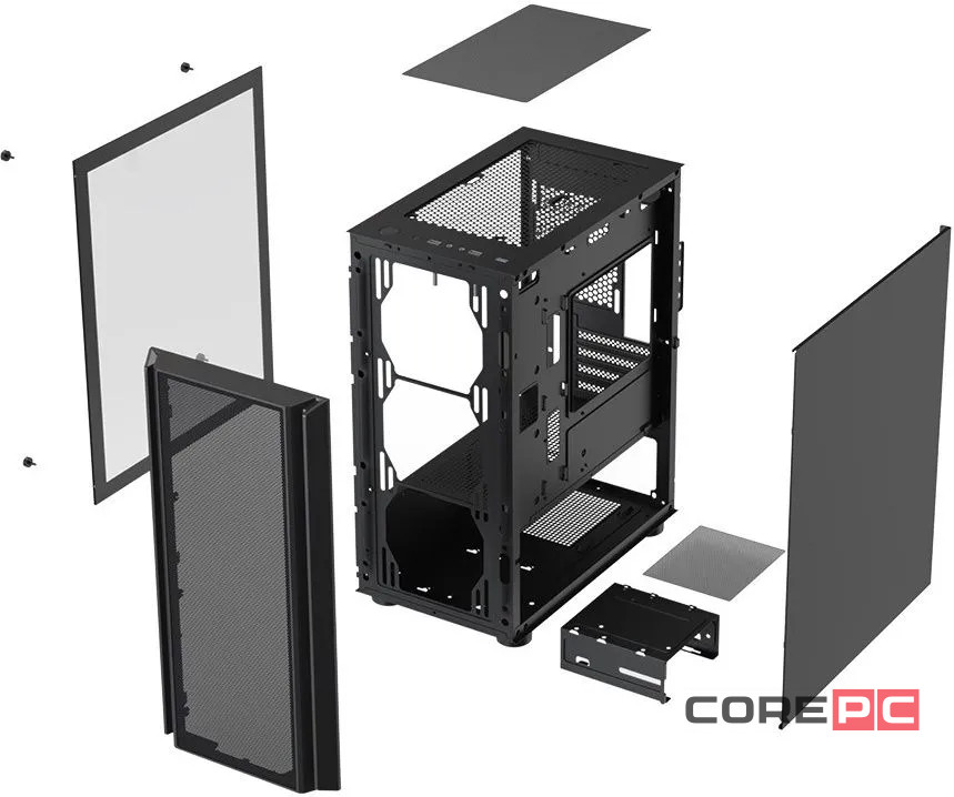Компьютерный корпус XASTRA A402M 4ARGB-C6 TG Black (A402M-4FC12A-BK-C6)