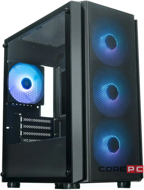 Компьютерный корпус XASTRA A402M 4ARGB-C6 TG Black (A402M-4FC12A-BK-C6)