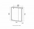 Зеркальный шкаф MIXLINE ВИКТОРИЯ 700х800 (ШВ) 2 ств,ЛЕВЫЙ, сенсорный выкл, светодиодная подсветка