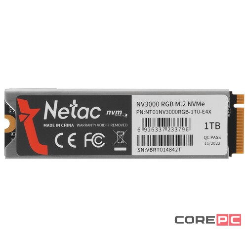 Твердотельный накопитель NETAC 1000 Gb NT01NV3000RGB-1T0-E4X