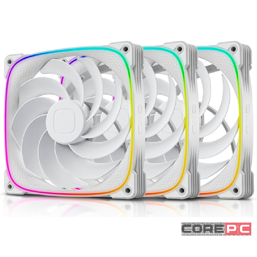 Комплект вентиляторов для корпуса Geometric Future Squama 2503RW-14 Reverse ARGB White (1F2503R314100)