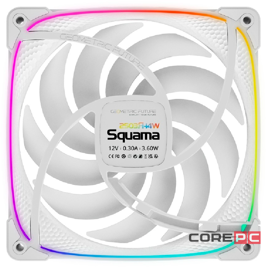 Комплект вентиляторов для корпуса Geometric Future Squama 2503RW-14 Reverse ARGB White (1F2503R314100)