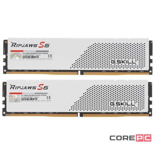 Оперативная память 64 Gb 5600 MHz G.Skill RIPJAWS S5 (F5-5600J3036D32GX2-RS5W)