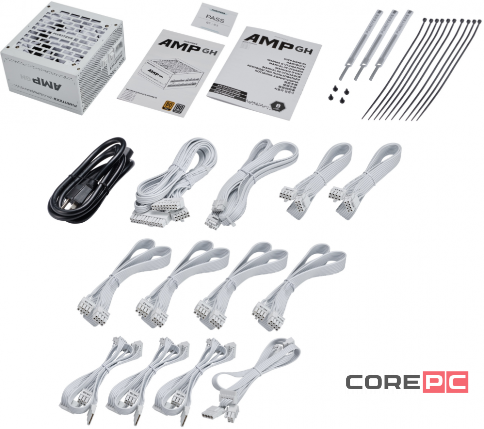 Блок питания PHANTEKS 850W AMP GH White (PH-P850GH_WT01) 16 Pin (PCIe 5.0 Connector Cable Details)