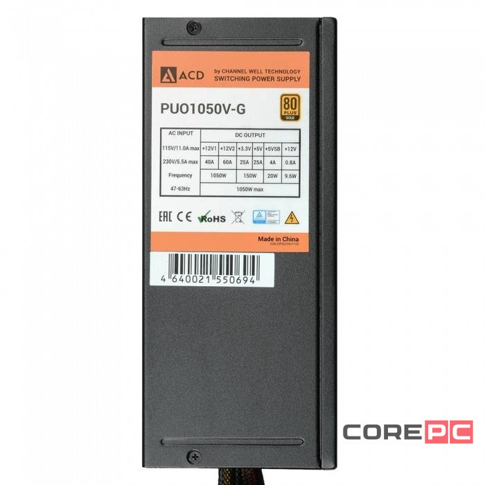 Блок питания ACD 1050W Black (PUO1050V-G)