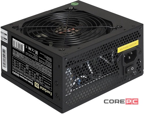 Блок питания ExeGate 600W 600NPX Black (EX221643RUS)