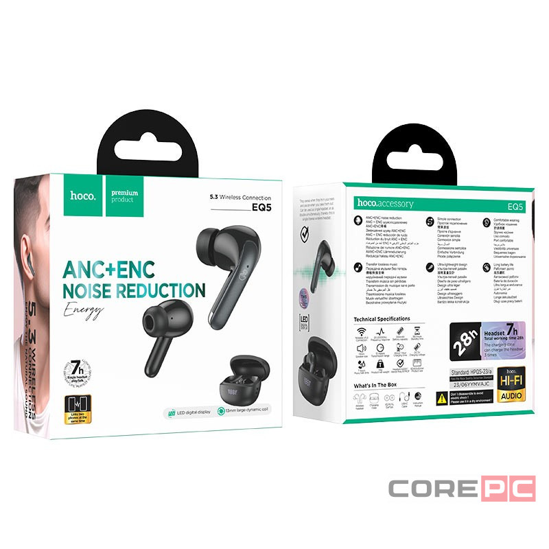 Беспроводные наушники TWS Hoco EQ5 черные
