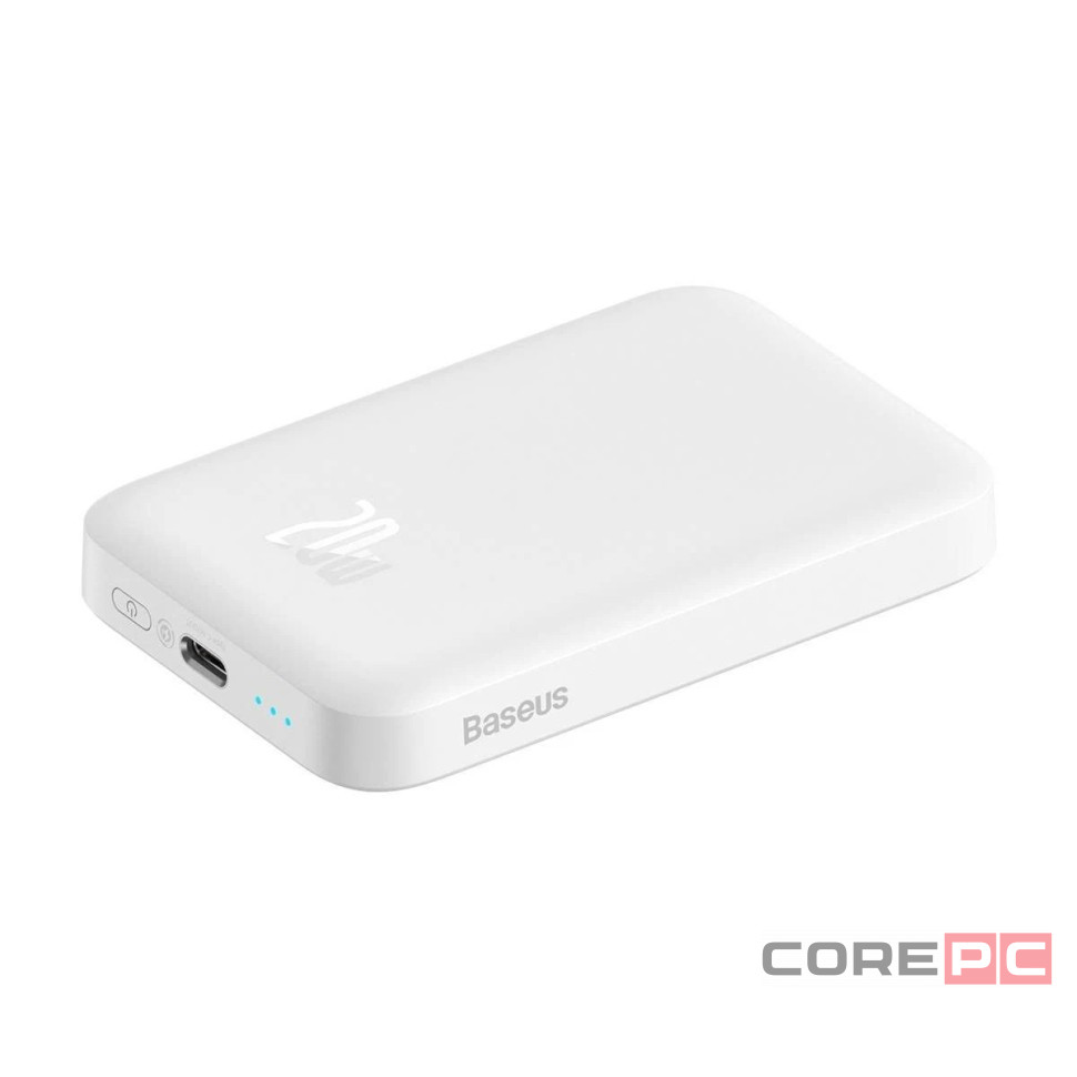 Powerbank Baseus 6000mAh Magnetic Mini Air Wireless Fast charge 20W Type-C белый