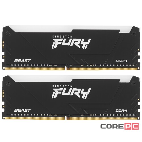 Оперативная память 64 Gb 3200 MHz Kingston FURY Beast RGB Black (KF432C16BB2AK2/64)