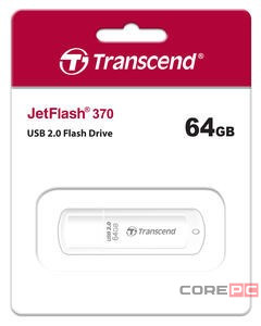 USB флеш накопитель Transcend 64GB JetFlash 370 белый